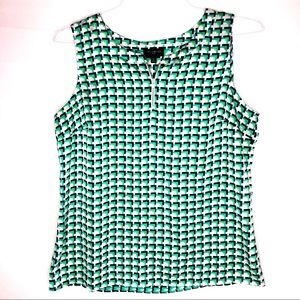 The Limited Sleeveless Front Zipper Blouse Sz M